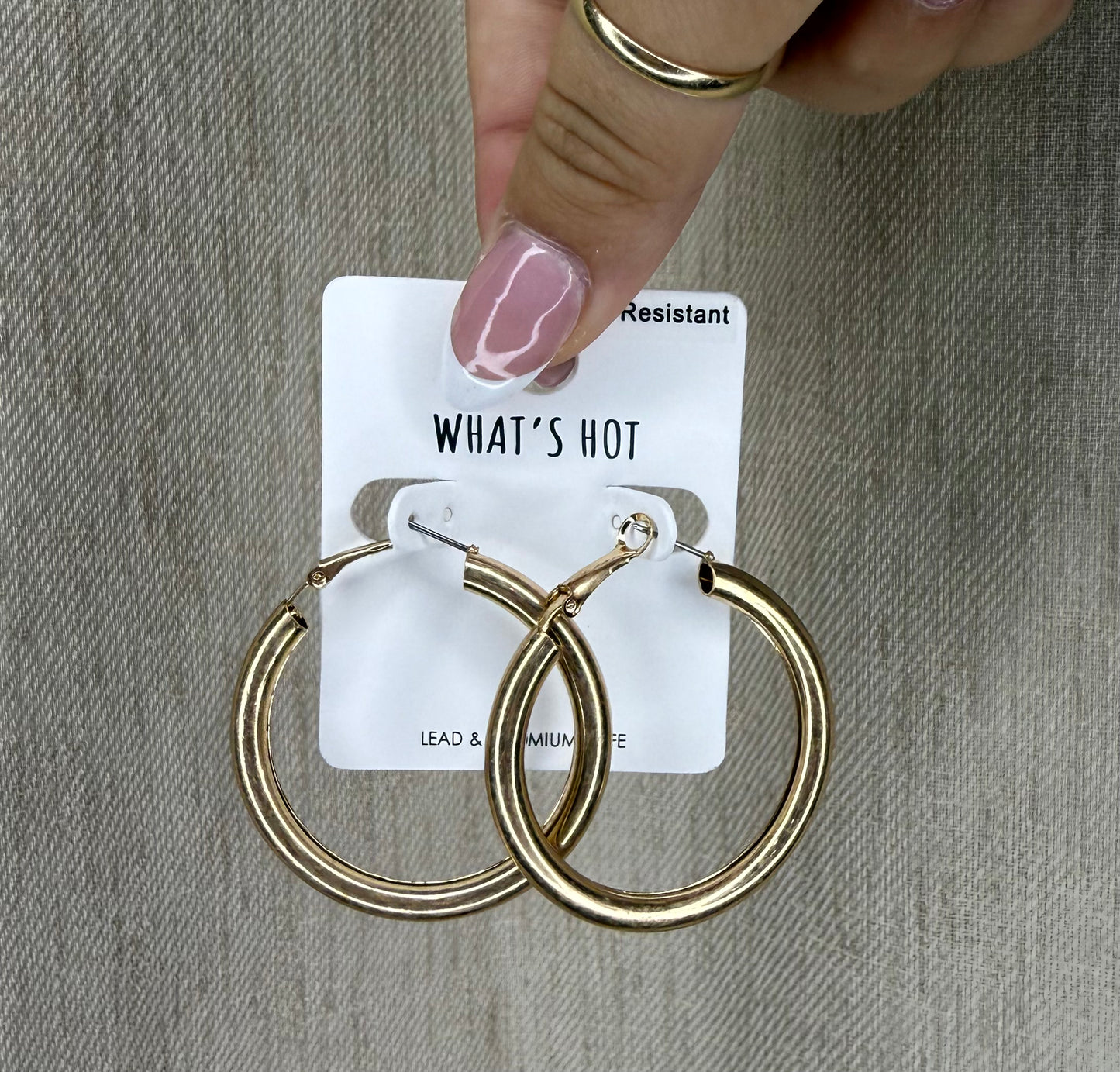 Worn Gold Hoop Earring