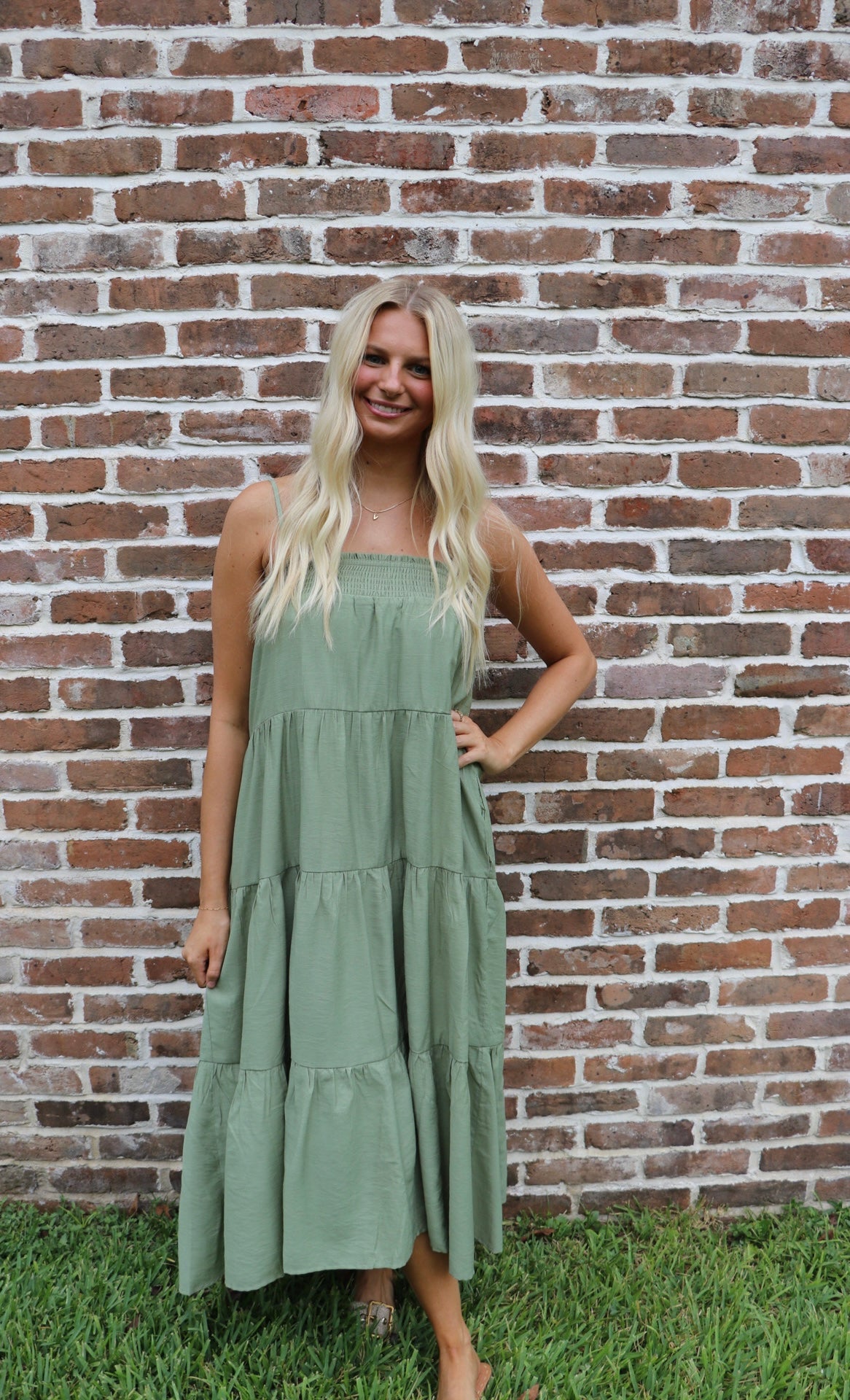 Olive maxi dress