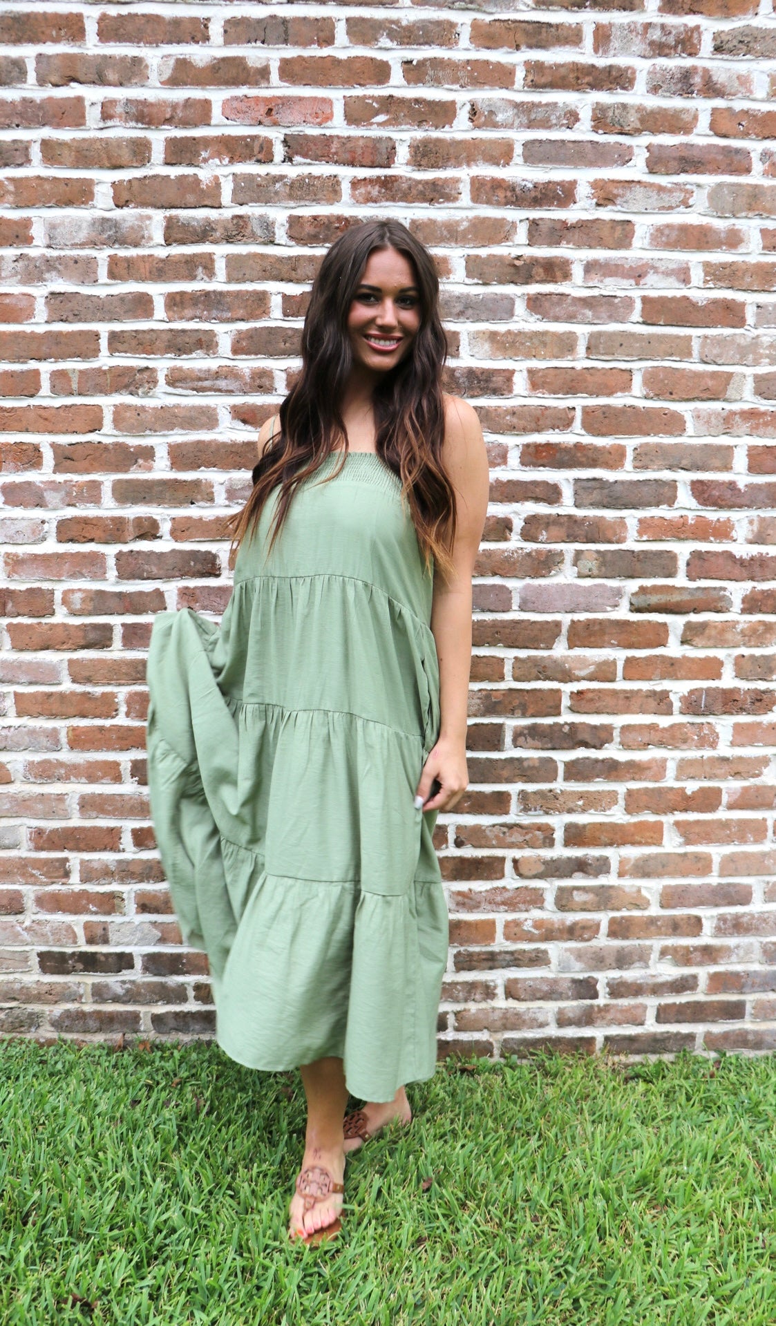 Olive maxi dress