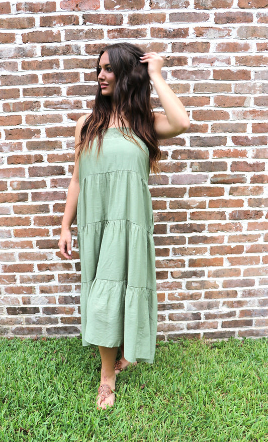 Olive maxi dress